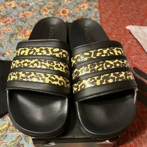 Adidas Leopard Slides